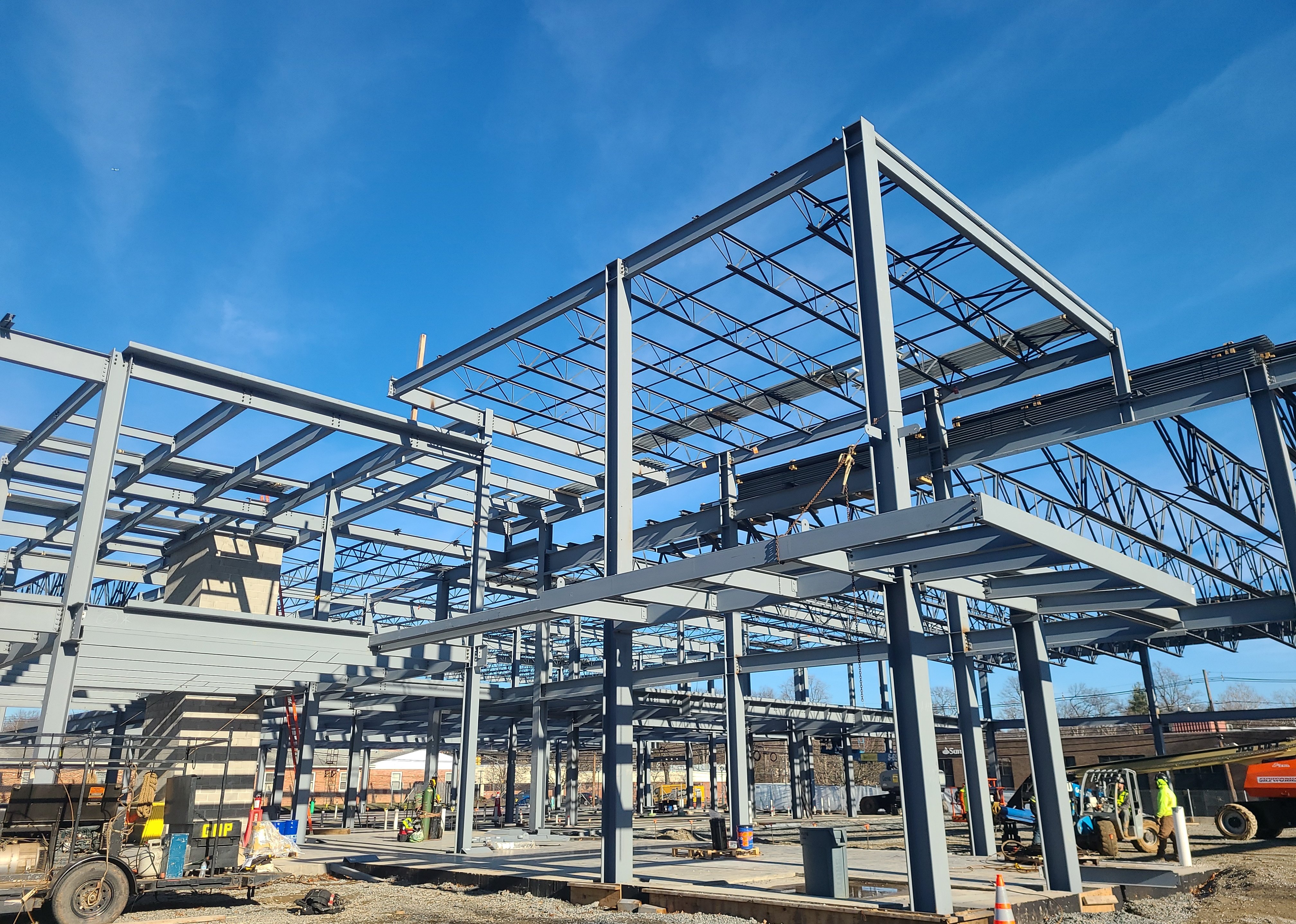 Steel framework complete